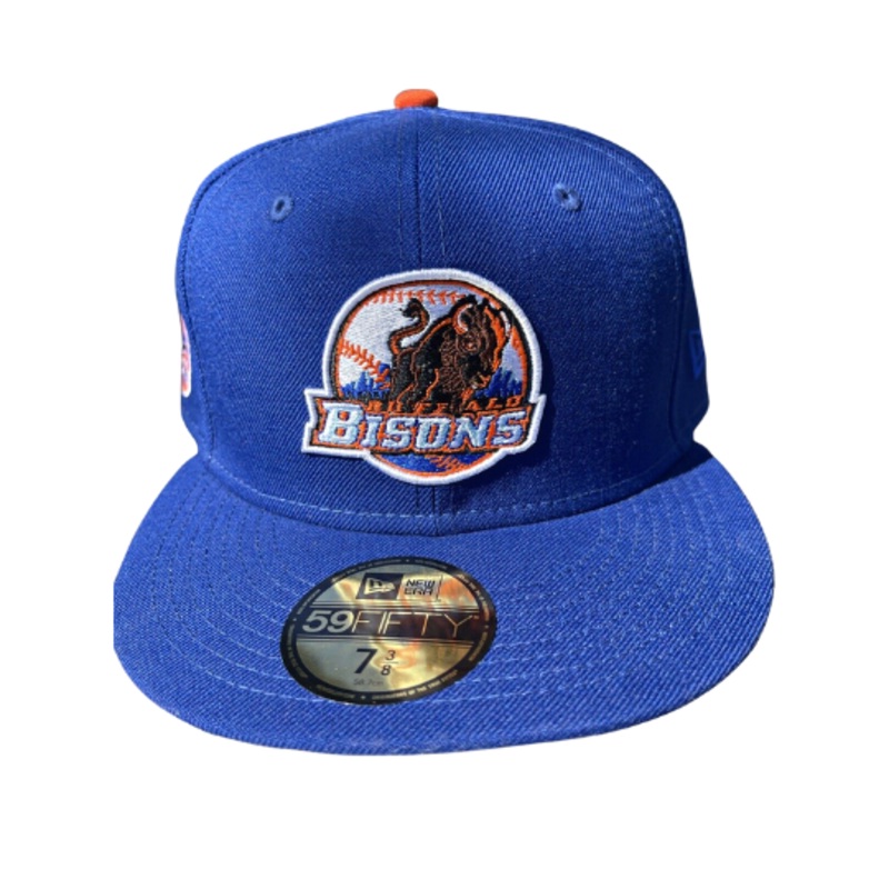 New Era Buffalo Bisons Royal Blue/Orange Grey Undervisor 59FIFTY Fitted Hat