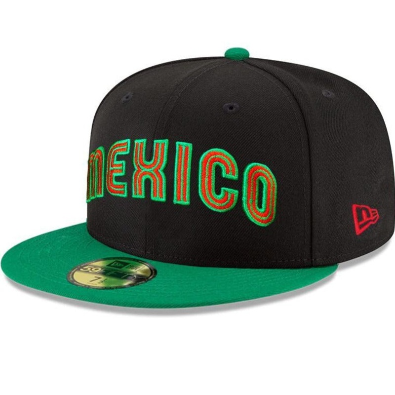 New Era Mxico Script Black/Green 59FIFTY Fitted Hat