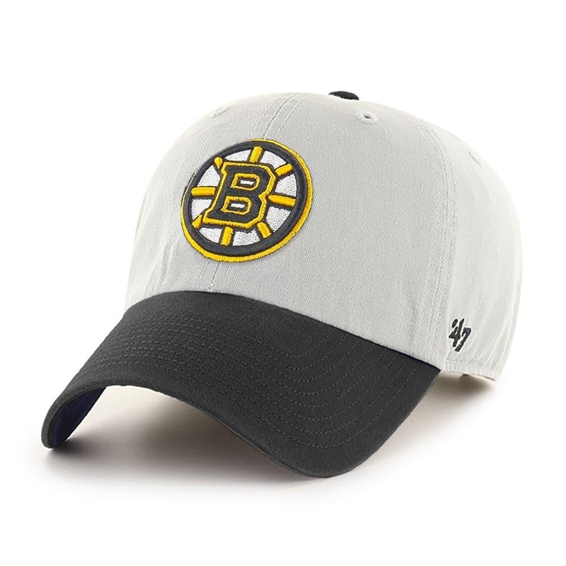 Boston Bruins ’47 NHL Team 2-Tone Clean Up Strapback Hat – Grey