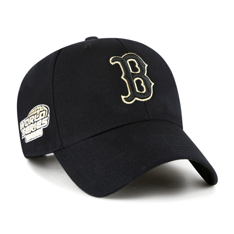 Boston Red Sox ’47 MLB Gold World Series MVP Snapback Hat – Black
