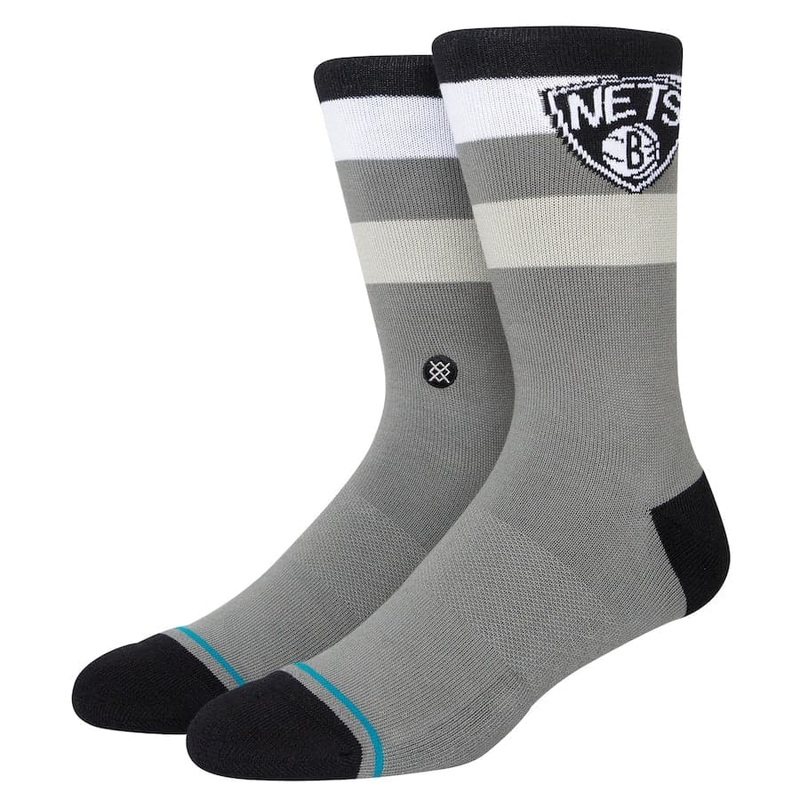 Brooklyn Nets Stance NBA Stripe Crew Socks – Grey