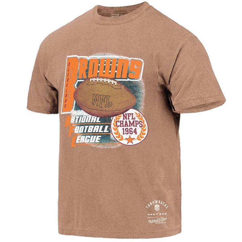Cleveland Browns Mitchell & Ness NFL Throwback Champs Vintage T-Shirt – Faded Brown