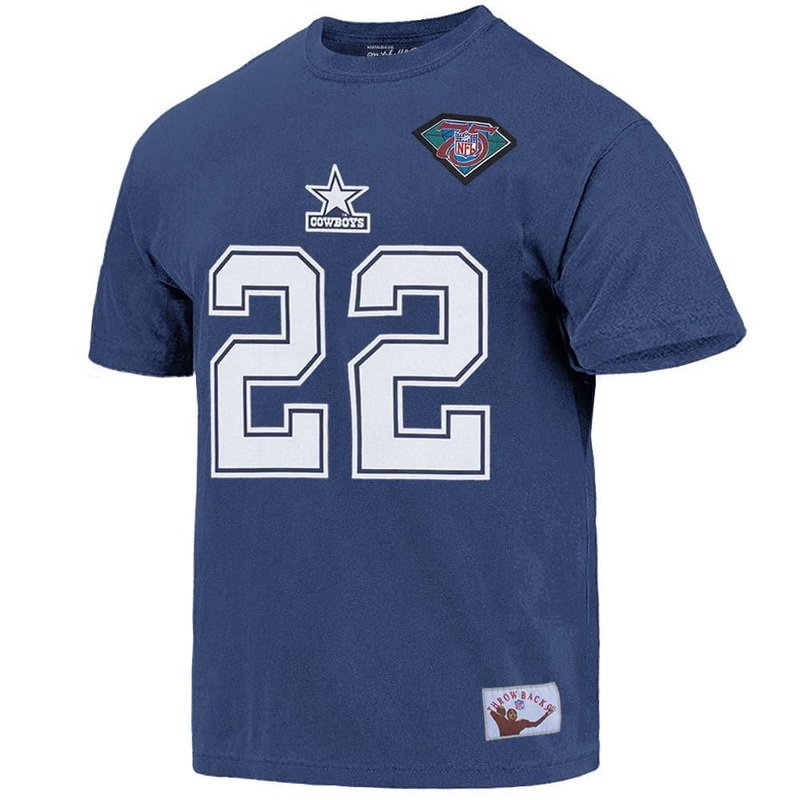 Emmitt Smith Dallas Cowboys Mitchell & Ness NFL N&N Vintage T-Shirt – Vintage Blue