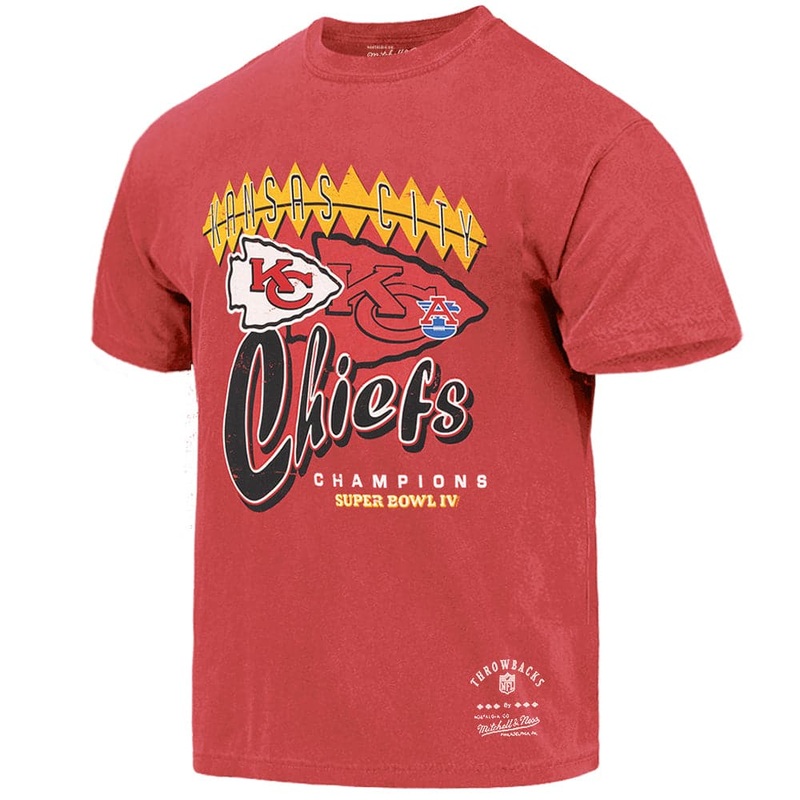 Kansas City Chiefs Mitchell & Ness NFL IV Champs Vintage T-Shirt – Faded Red