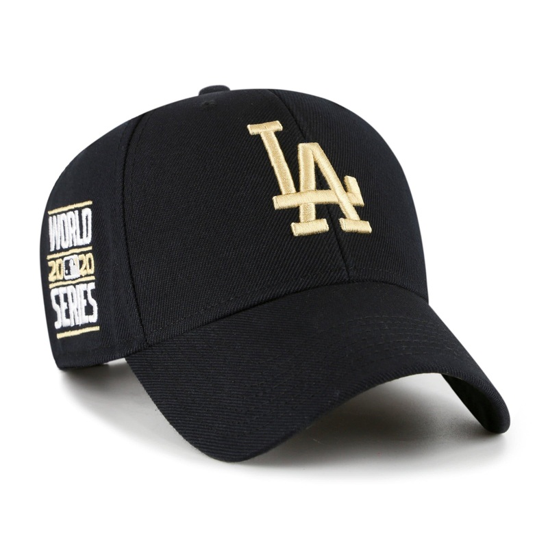 Los Angeles Dodgers ’47 MLB Gold World Series MVP Snapback Hat – Black