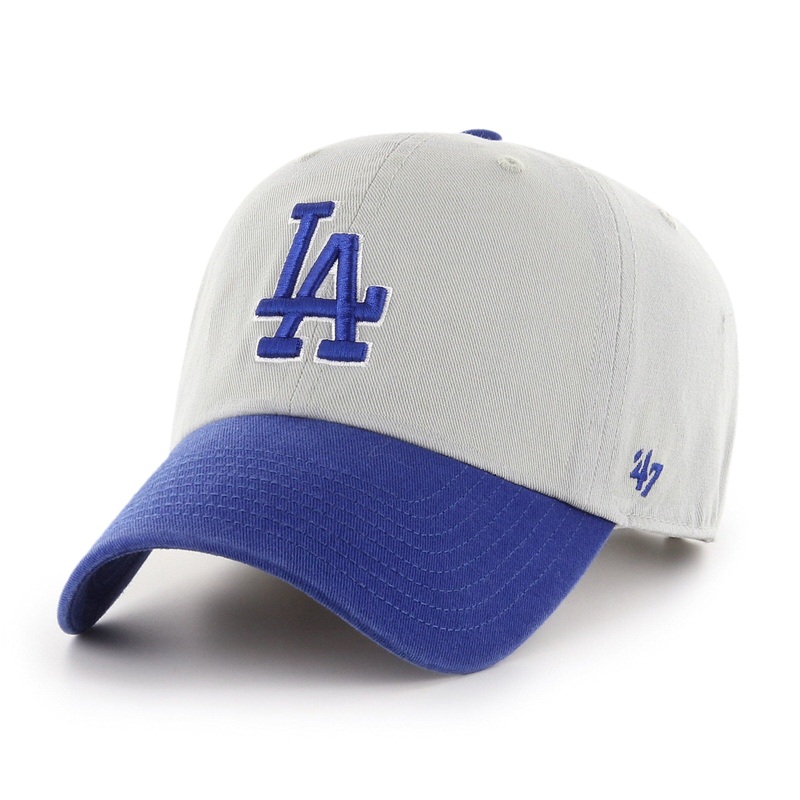 Los Angeles Dodgers ’47 MLB Team 2-Tone Clean Up Strapback Hat – Grey
