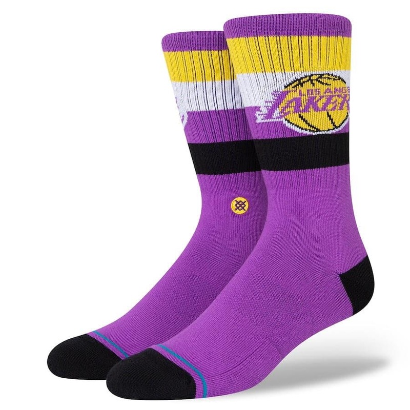 Los Angeles Lakers Stance NBA Stripe Crew Socks – Purple