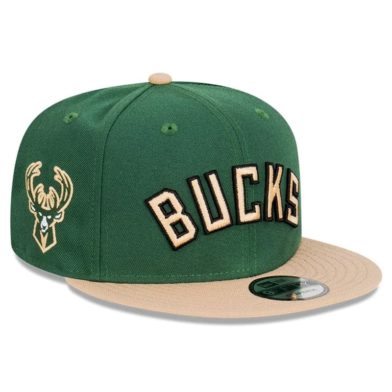 Milwaukee Bucks New Era NBA 2T Wordmark 9FIFTY Snapback Hat – Green