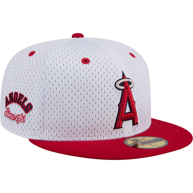 MLB Los Angeles Angels New Era Jersey Mesh 59FIFTY Fitted Hat