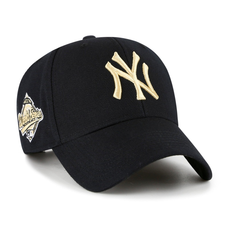 New York Yankees ’47 MLB Gold World Series MVP Snapback Hat – Black