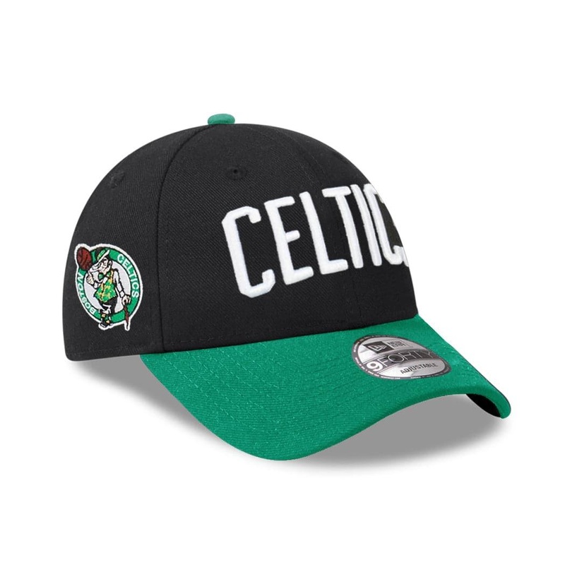 Youths Boston Celtics New Era NBA 2T Wordmark 9FORTY Strapback Hat – Black