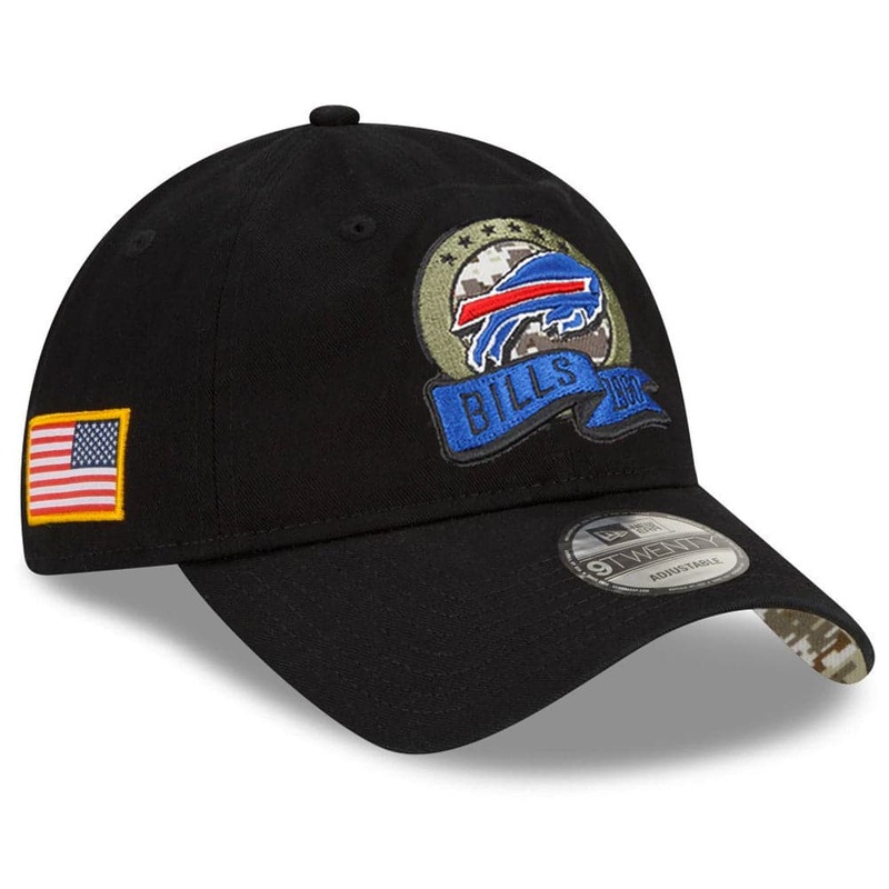 Buffalo Bills New Era NFL Salute To Service 22 9TWENTY Strapback Hat – Black