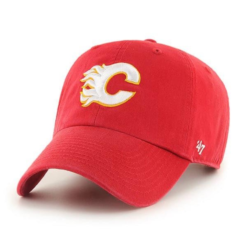 Calgary Flames 47 NHL Team Clean Up Strapback Hat – Red