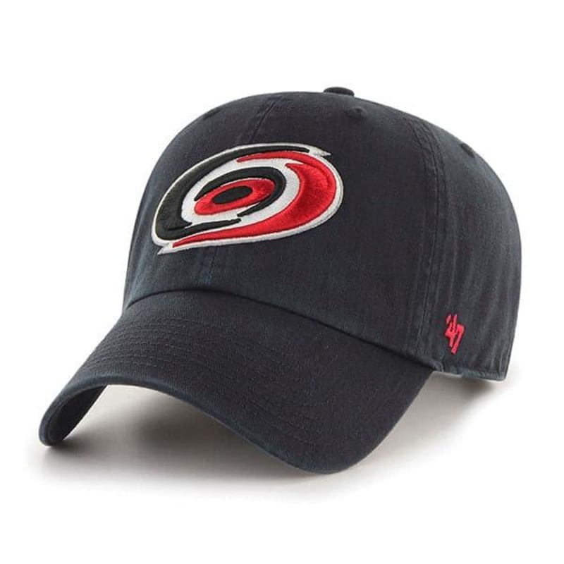 Carolina Hurricanes 47 NHL Team Clean Up Strapback Hat – Black