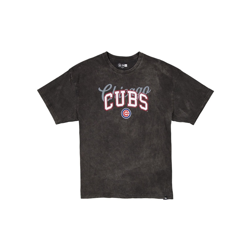 Chicago Cubs Women’s Oversized Washed Black T-Shirt