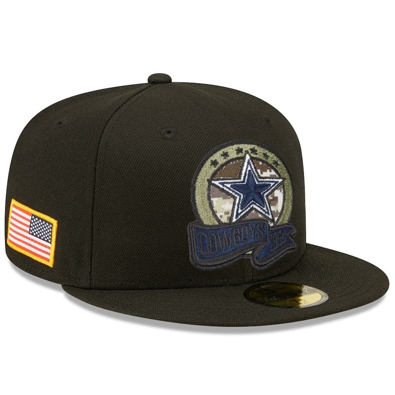 Dallas Cowboys New Era NFL Salute To Service 22 59FIFTY Fitted Hat – Black