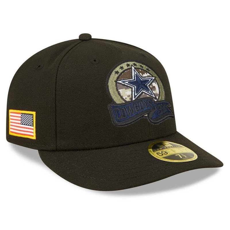 Dallas Cowboys New Era NFL Salute To Service 22 Low Profile 59FIFTY Fitted Hat – Black