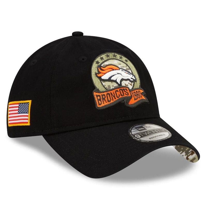 Denver Broncos New Era NFL Salute To Service 22 9TWENTY Strapback Hat – Black