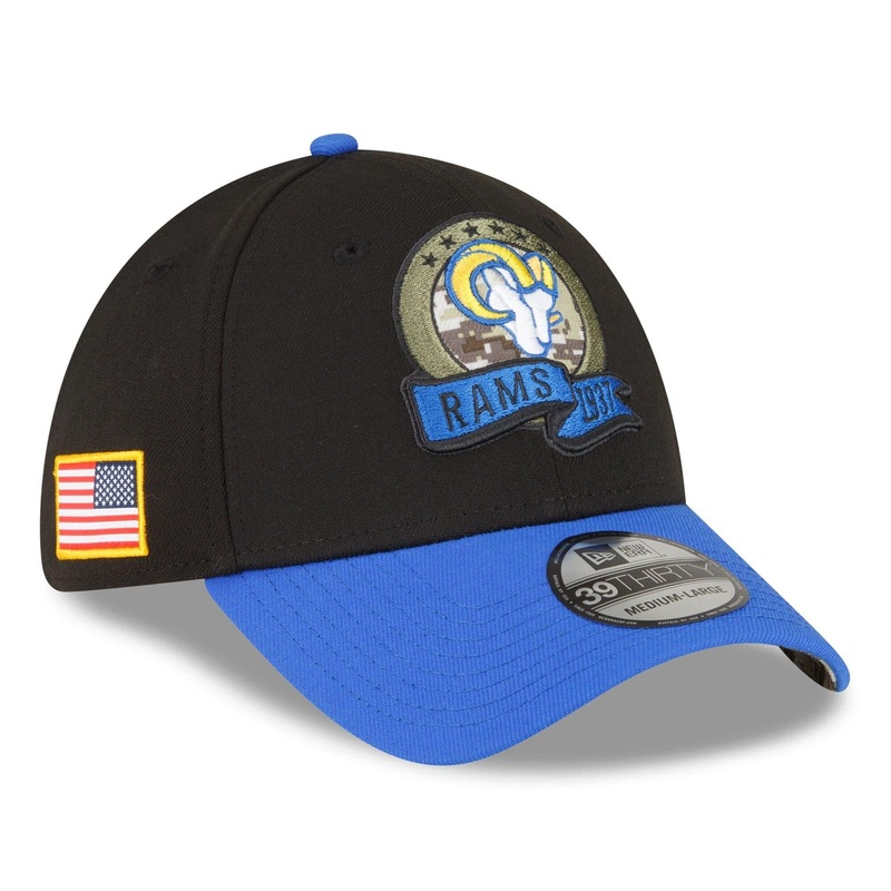 Los Angeles Rams New Era NFL Salute To Service 22 39THIRTY Stretch Fit Hat – Black