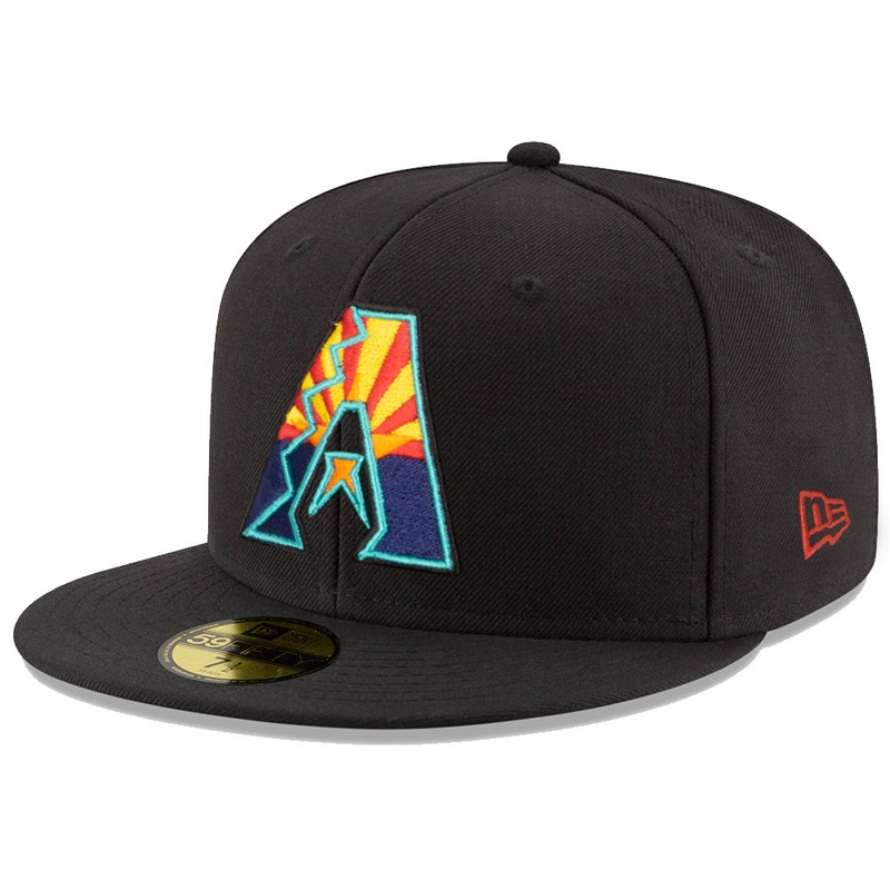 MLB Arizona Diamondbacks New Era State Flag 59FIFTY Fitted Hat – Black