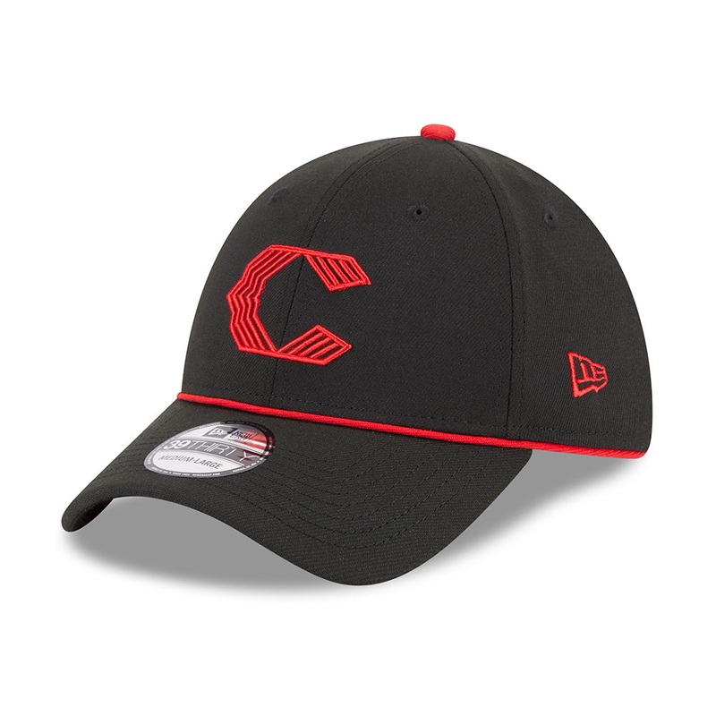 MLB Cincinnati Reds New Era City Connect 39THIRTY Flex Fit Hat – Black