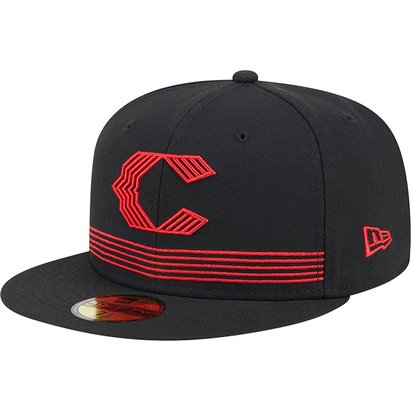 MLB Cincinnati Reds New Era City Connect Alternate 59FIFTY Fitted Hat – Black