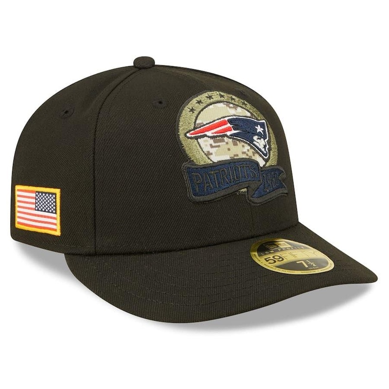 New England Patriots New Era NFL Salute To Service 22 Low Profile 59FIFTY Fitted Hat – Black
