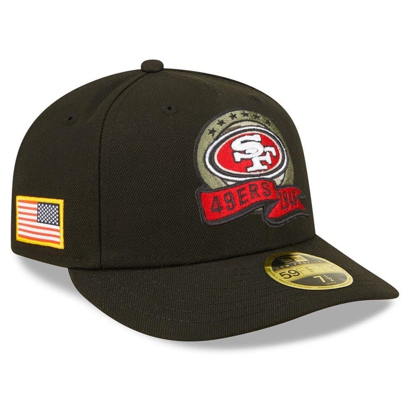 San Francisco 49ers New Era NFL Salute To Service 22 Low Profile 59FIFTY Fitted Hat – Black