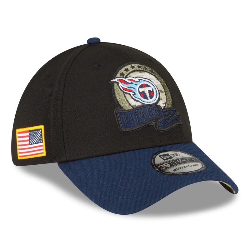 Tennessee Titans New Era NFL Salute To Service 22 39THIRTY Stretch Fit Hat – Black