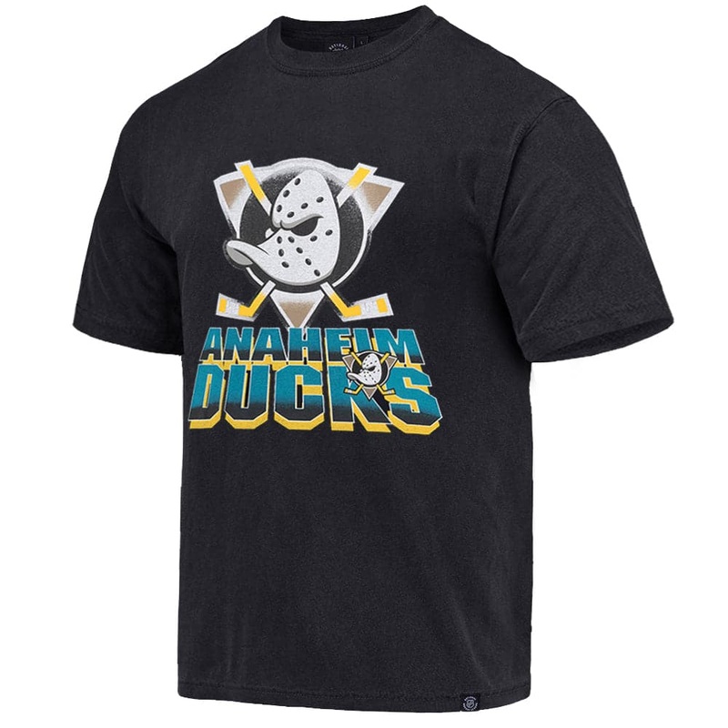 Anaheim Mighty Ducks NHL Shadow Graphic Vintage T-Shirt – Faded Black