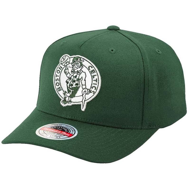 Boston Celtics Mitchell & Ness NBA Team Tonal Classic Red Snapback Hat – Green