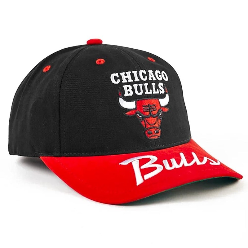 Chicago Bulls Mitchell & Ness NBA Double Up Deadstock Snapback Hat – Black