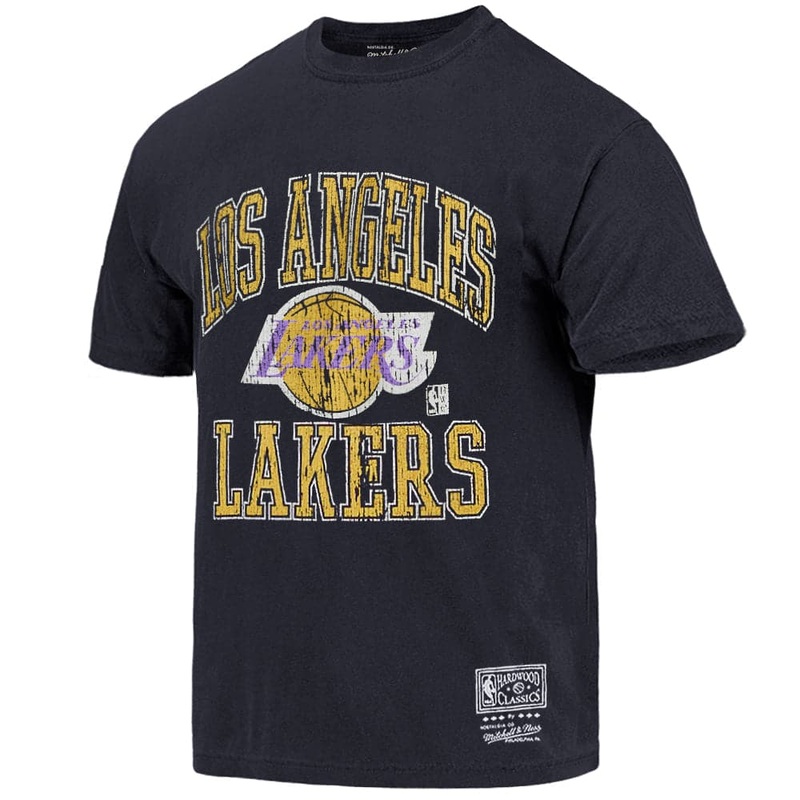 Los Angeles Lakers Mitchell & Ness NBA HWC Ivy Arch Vintage T-Shirt – Faded Black