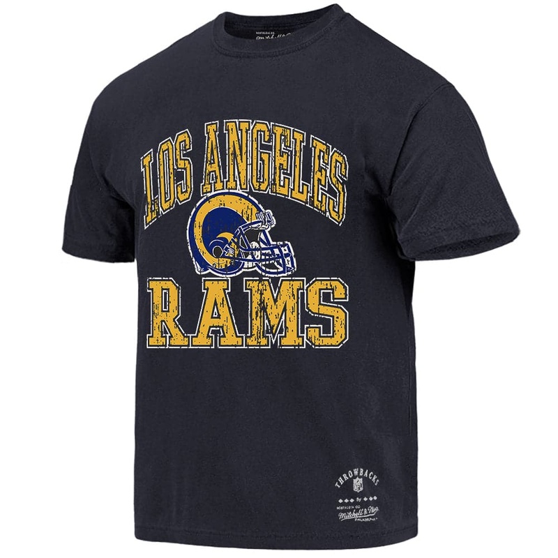 Los Angeles Rams Mitchell & Ness NFL Ivy Arch Vintage T-Shirt – Faded Black