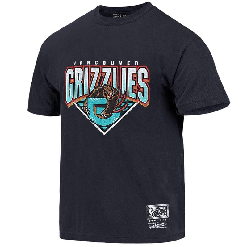 Memphis Grizzlies Mitchell & Ness NBA Metallic Shadow Vintage T-Shirt – Faded Black