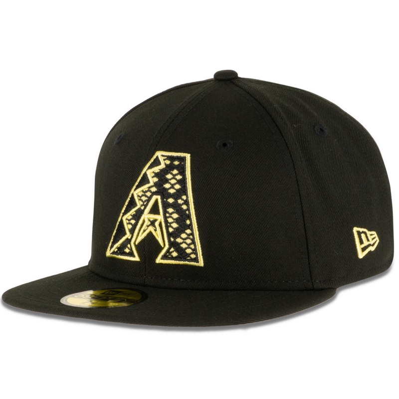 MLB Arizona Diamondbacks New Era City Connect Snakeskin 59FIFTY Fitted Hat – Black