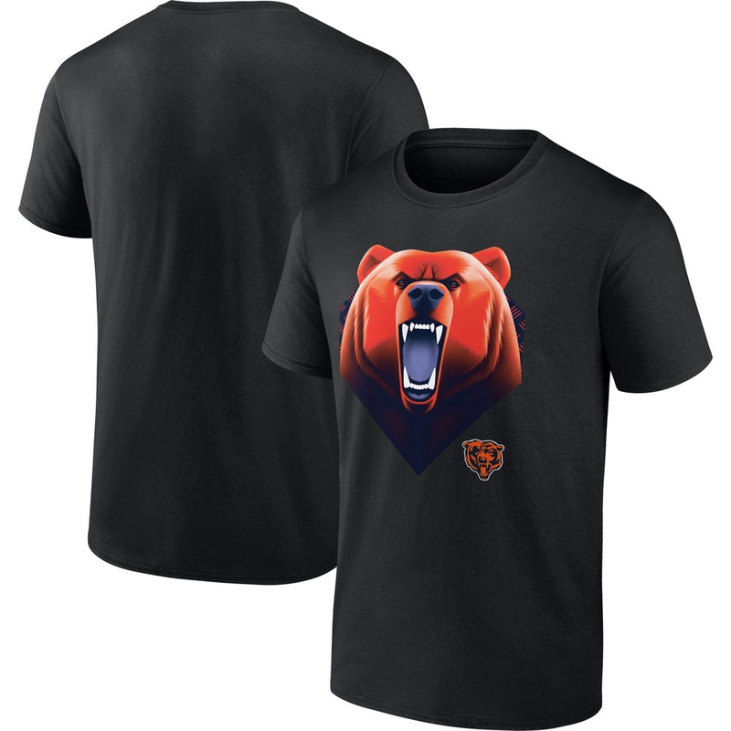NFL Chicago Bears Fanatics Illustration T-Shirt – Black