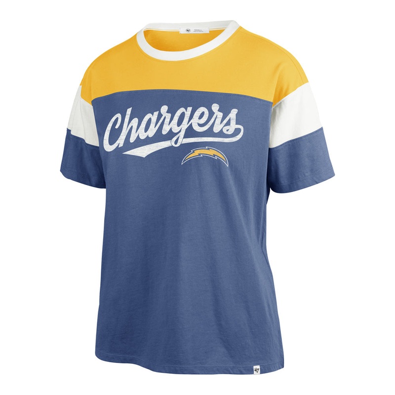 NFL Los Angeles Chargers Women’s ’47 Breezy Time Off T-Shirt – Blue