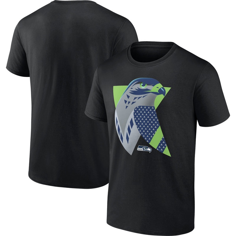 NFL Seattle Seahawks Fanatics Illustration T-Shirt – Black