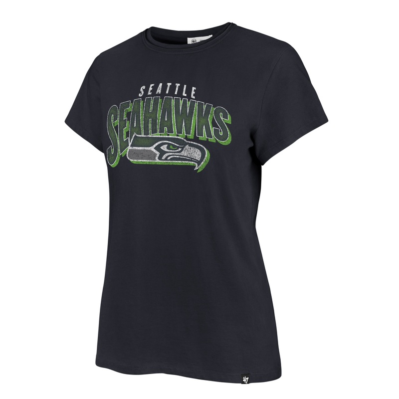 NFL Seattle Seahawks Women’s ’47 Treasure Frankie T-Shirt – Navy