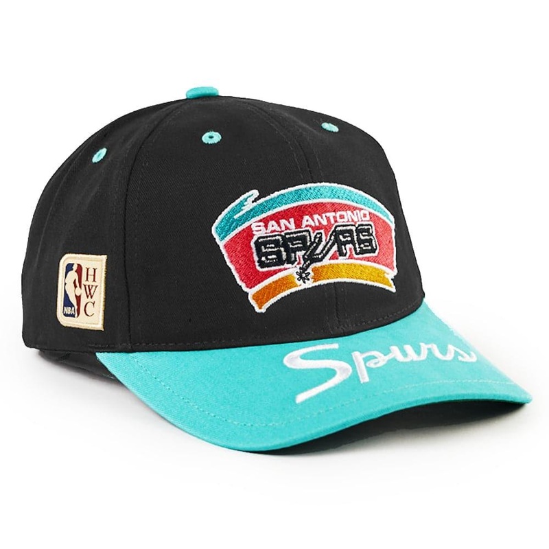 San Antonio Spurs Mitchell & Ness NBA Double Up Deadstock Snapback Hat – Black