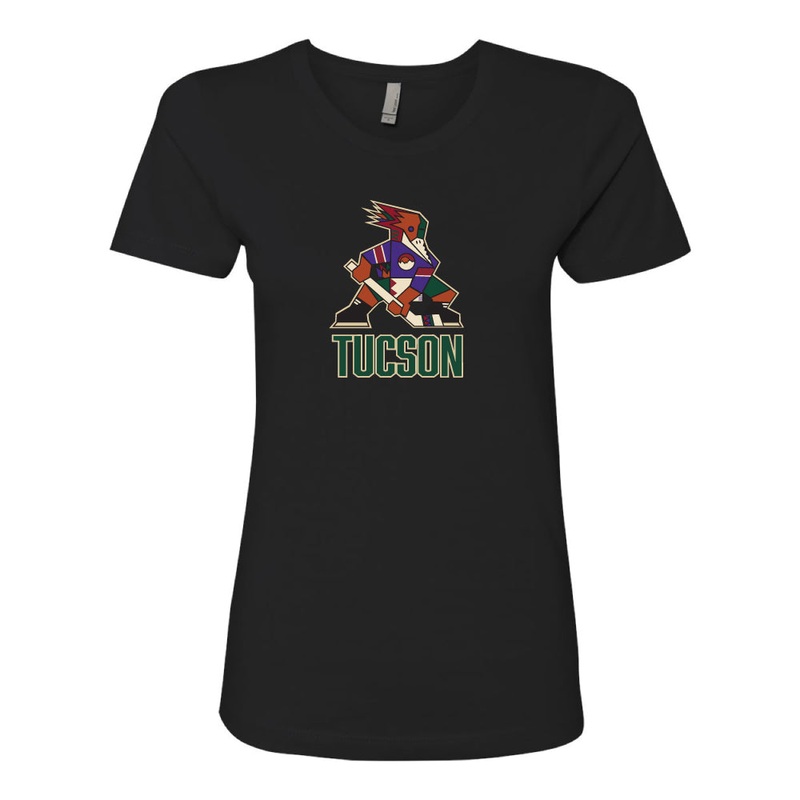 Tucson Roadrunners Women’s Kachina Logo Stack T-Shirt – Black