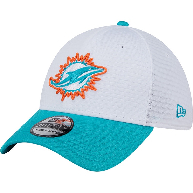 NFL Miami Dolphins New Era 2024 Training 39THIRTY Flex Fit Hat – White