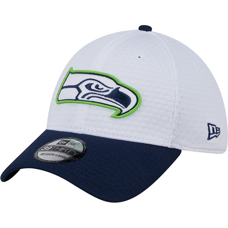 NFL Seattle Seahawks New Era 2024 Training 39THIRTY Flex Fit Hat – White