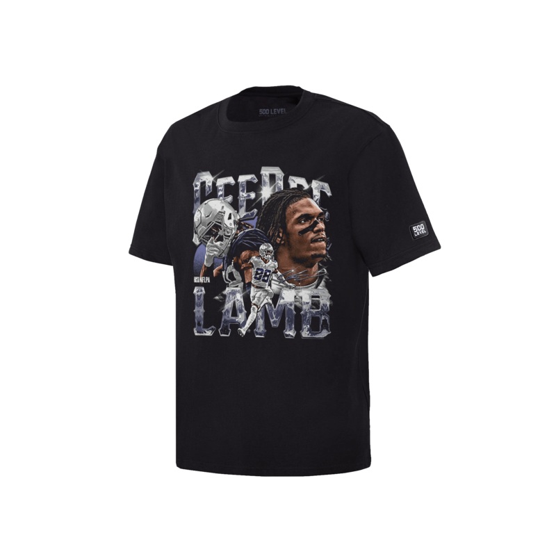 CeeDee Lamb Dallas Cowboys 500 Level NFL Homage T-Shirt – Black