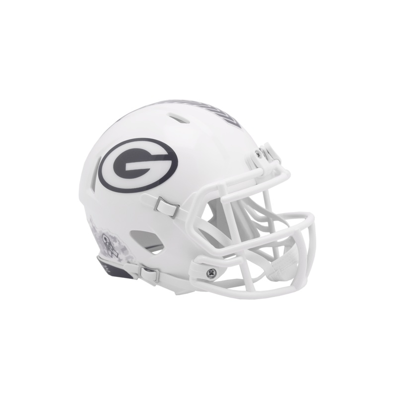 Green Bay Packers Riddell NFL Salute To Service 24 Speed Replica Mini Helmet