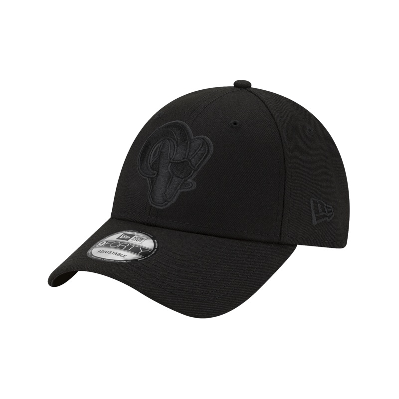 Los Angeles Rams New Era NFL Black On Black 9FORTY Snapback Hat