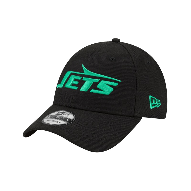 New York Jets New Era NFL Wordmark 9FORTY Snapback Hat – Black