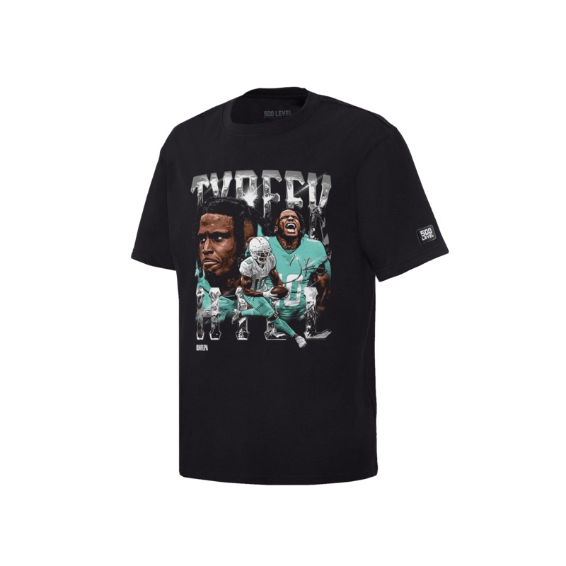 Tyreek Hill Miami Dolphins 500 Level NFL Homage T-Shirt – Black