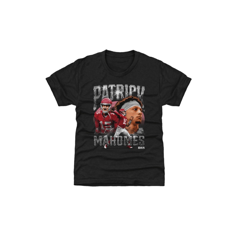 Youths Patrick Mahomes Kansas City Chiefs 500 Level NFL Homage T-Shirt – Tri Black